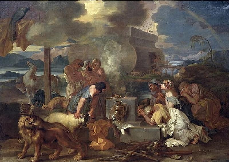 Bourdon, Sebastien Sacrifice of Noah oil painting picture